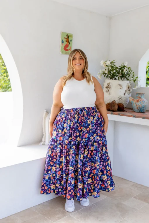 Carrie Maxi Skirt in Posie