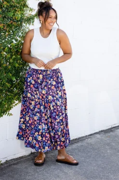 Carrie Maxi Skirt in Posie