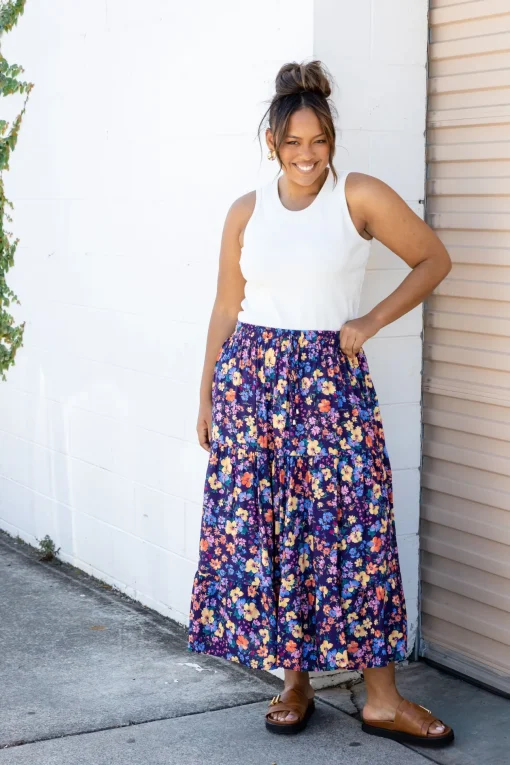 Carrie Maxi Skirt in Posie