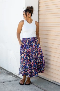 Carrie Maxi Skirt in Posie