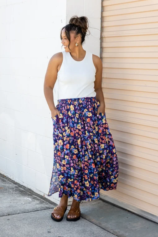 Carrie Maxi Skirt in Posie