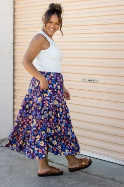 Carrie Maxi Skirt in Posie