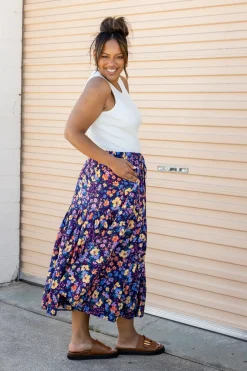 Carrie Maxi Skirt in Posie