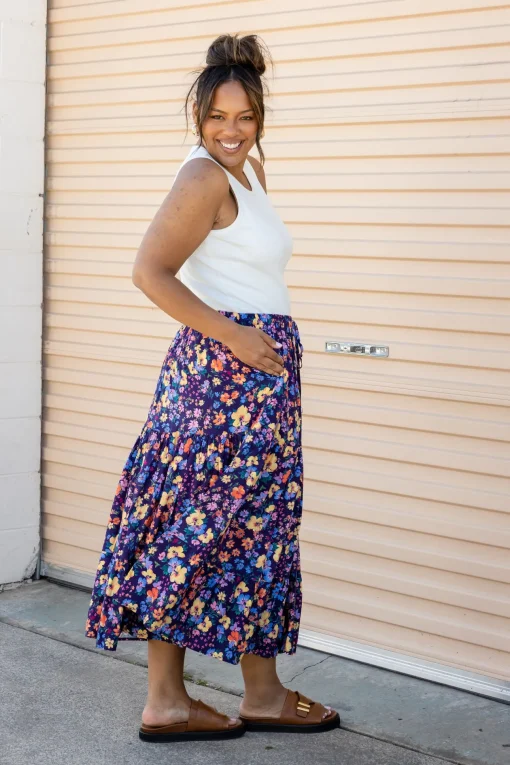 Carrie Maxi Skirt in Posie