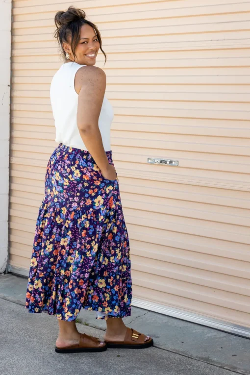 Carrie Maxi Skirt in Posie