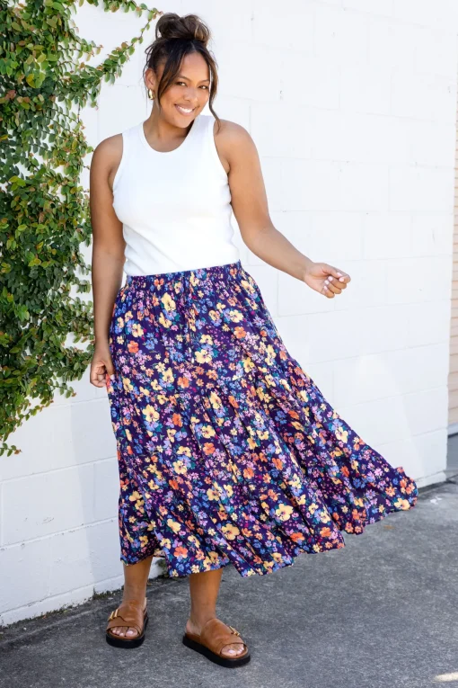 Carrie Maxi Skirt in Posie
