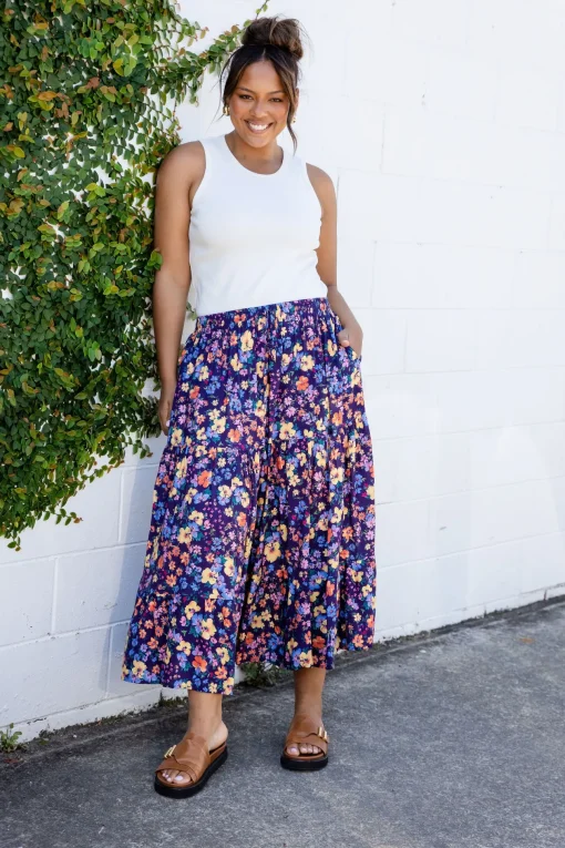 Carrie Maxi Skirt in Posie