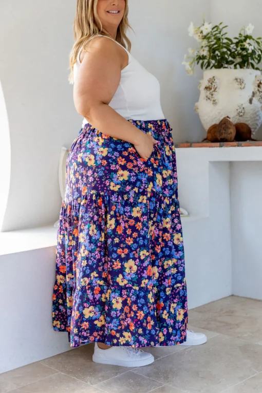 Carrie Maxi Skirt in Posie