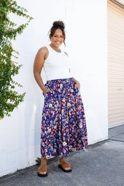 Carrie Maxi Skirt in Posie