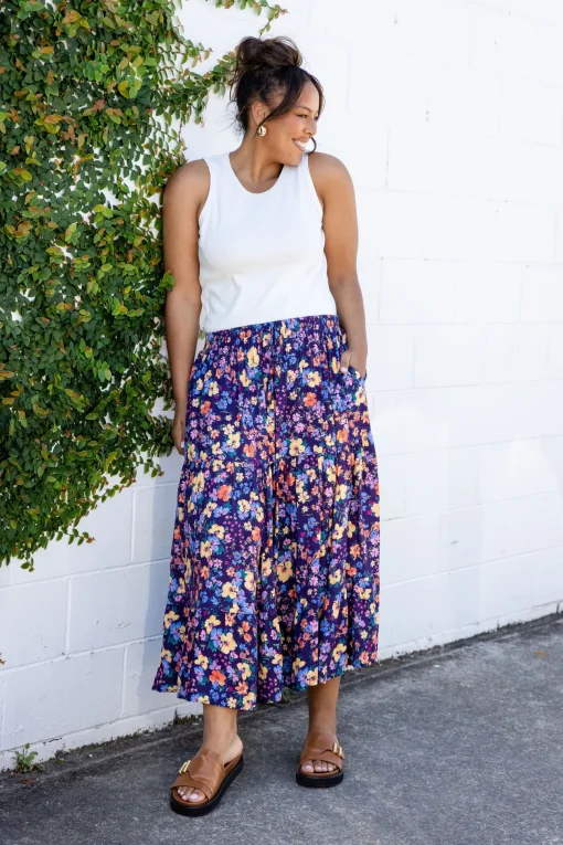 Carrie Maxi Skirt in Posie