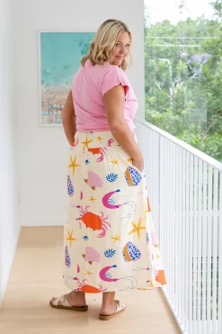 Cheshire Bamboo Blend Skirt in Crabby Patty