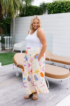 Cheshire Bamboo Blend Skirt in Crabby Patty