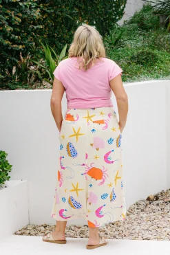 Cheshire Bamboo Blend Skirt in Crabby Patty