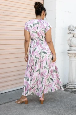 Ellie Floral Maxi Dress in White