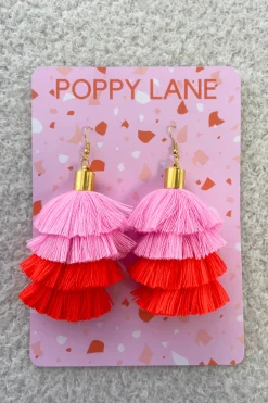 Elly Drop Earrings in Valentine