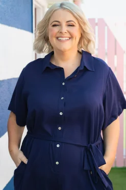 Giulia Playsuit in Navy