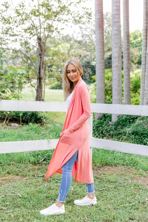 Jane Cardigan in Coral