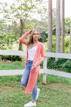 Jane Cardigan in Coral