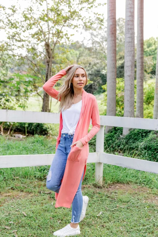 Jane Cardigan in Coral