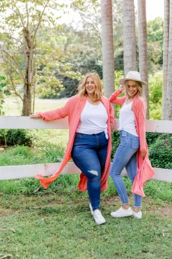 Jane Cardigan in Coral