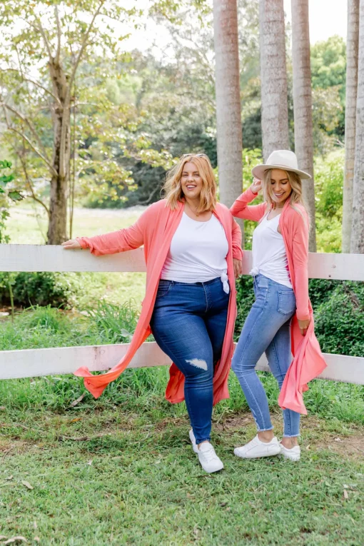Jane Cardigan in Coral