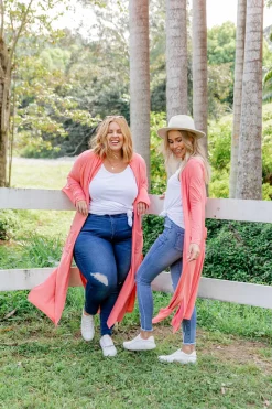 Jane Cardigan in Coral