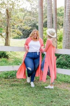 Jane Cardigan in Coral