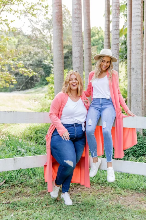 Jane Cardigan in Coral