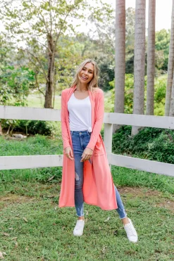 Jane Cardigan in Coral
