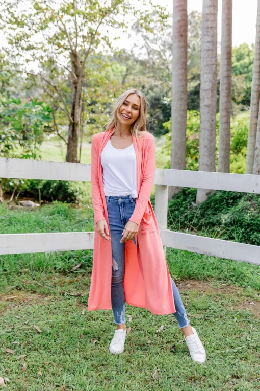 Jane Cardigan in Coral