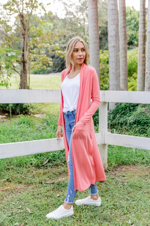 Jane Cardigan in Coral