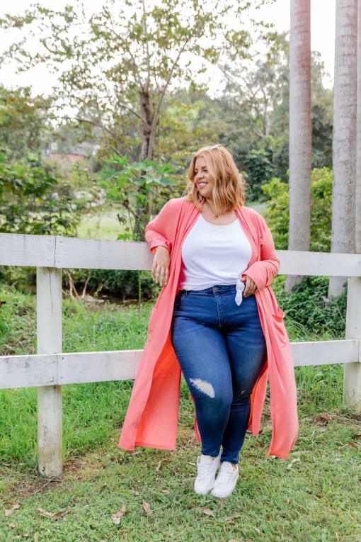 Jane Cardigan in Coral