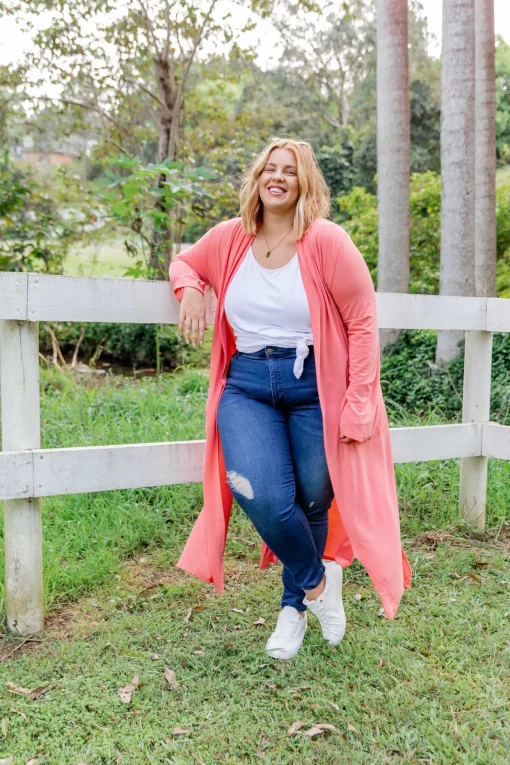Jane Cardigan in Coral