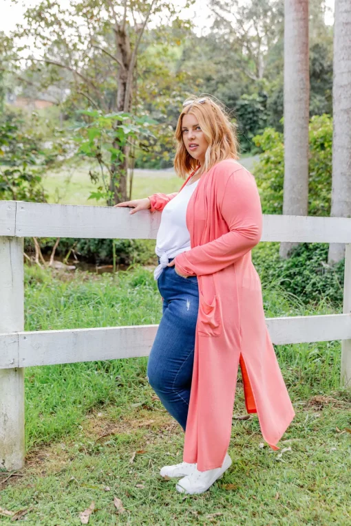 Jane Cardigan in Coral
