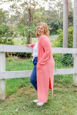 Jane Cardigan in Coral