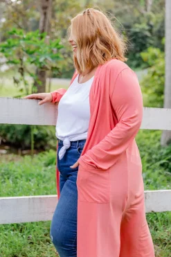 Jane Cardigan in Coral