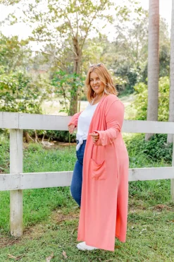 Jane Cardigan in Coral