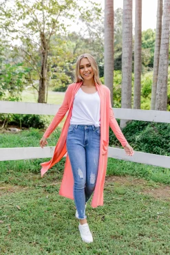 Jane Cardigan in Coral