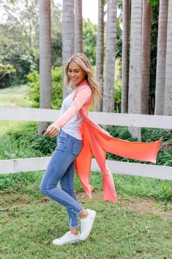 Jane Cardigan in Coral