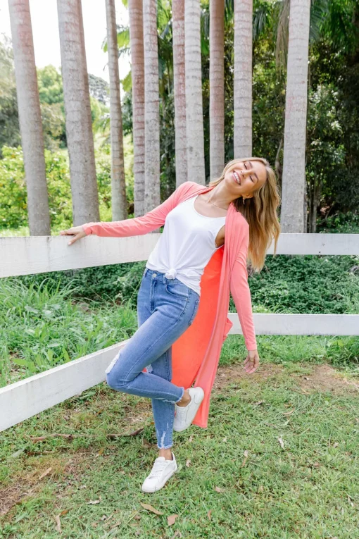 Jane Cardigan in Coral