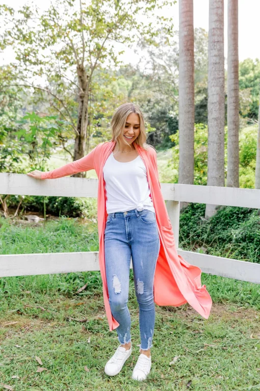 Jane Cardigan in Coral