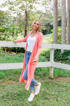 Jane Cardigan in Coral