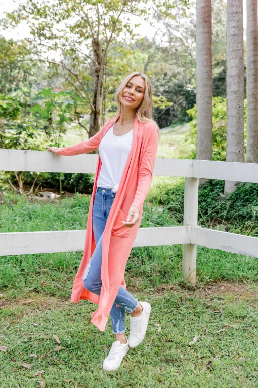Jane Cardigan in Coral
