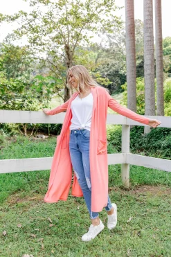 Jane Cardigan in Coral