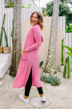 Jane Cardigan in Dark Pink