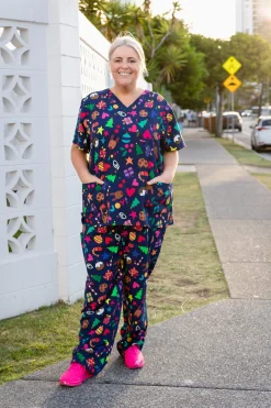 Jazz Scrubs Set in Kasey Christmas by Kasey Rainbow