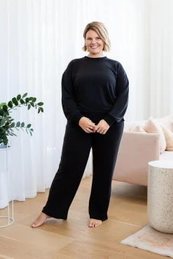 Jenny Lounge Modal Blend Sweater in Black