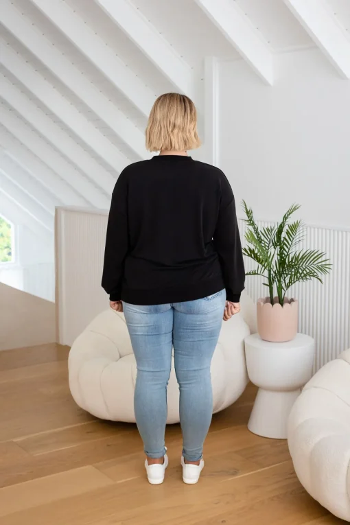 Jenny Lounge Modal Blend Sweater in Black