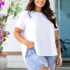 Macey Hi-Low T-Shirt in White