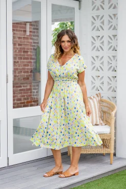 Millie Midi Dress in Diced
